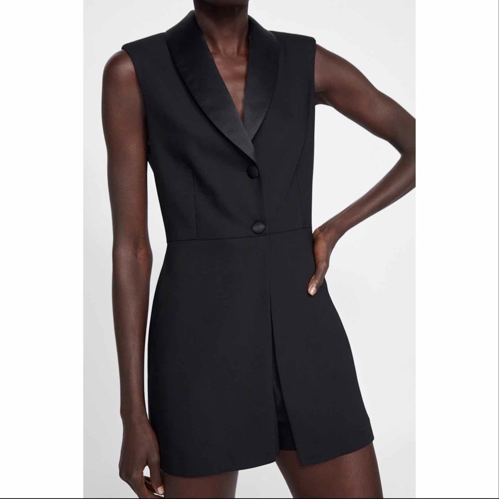 NWOT Zara Black Blazer Jumpsuit